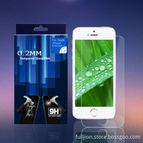 Scratch Proof Premium Tempered-glass Screen Protector for iPhone 5/5s, with Anti-fingerprint Coating